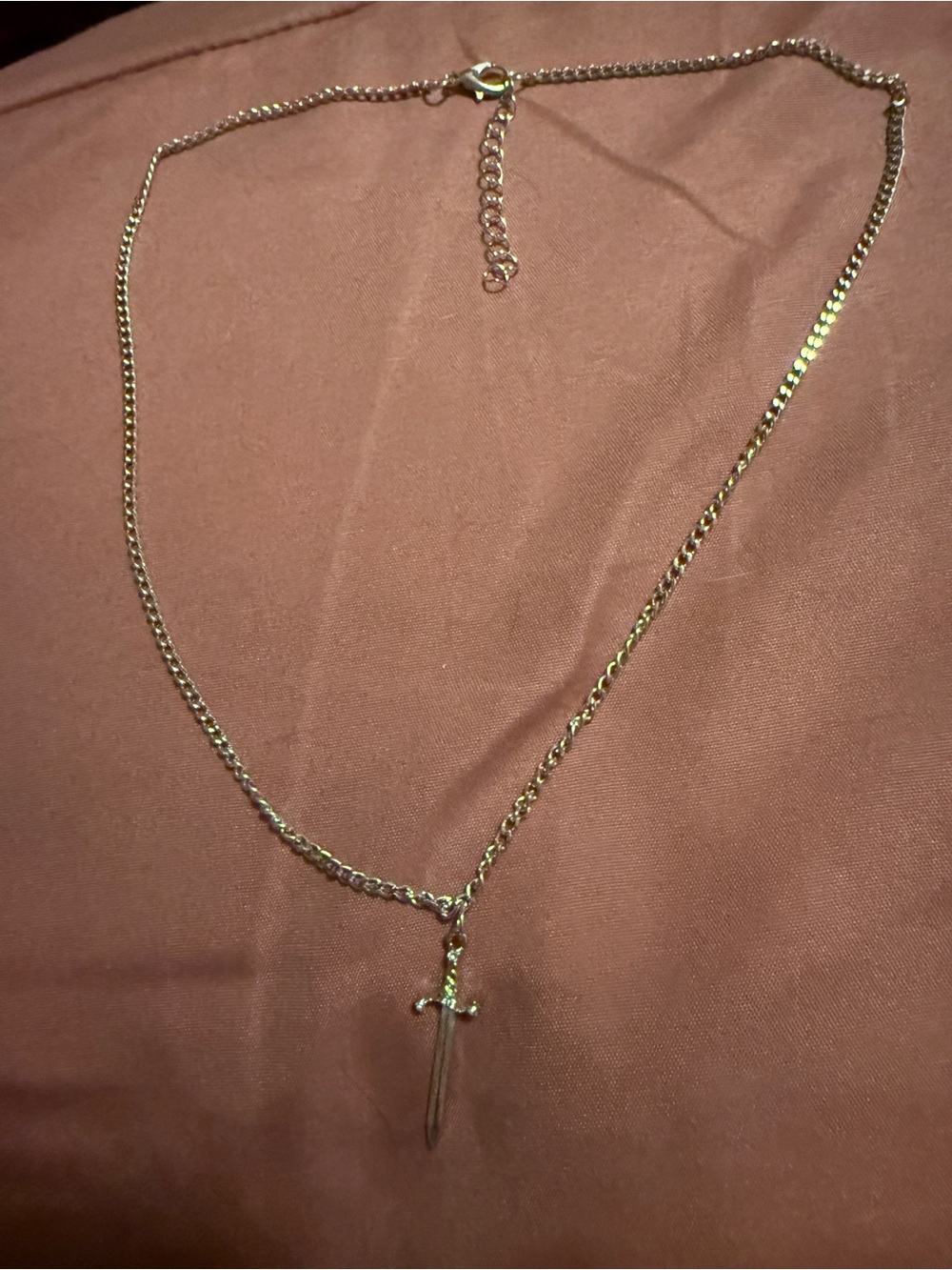 Silver Sword Pendant Necklace - Women Jewelry